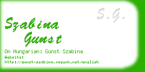 szabina gunst business card